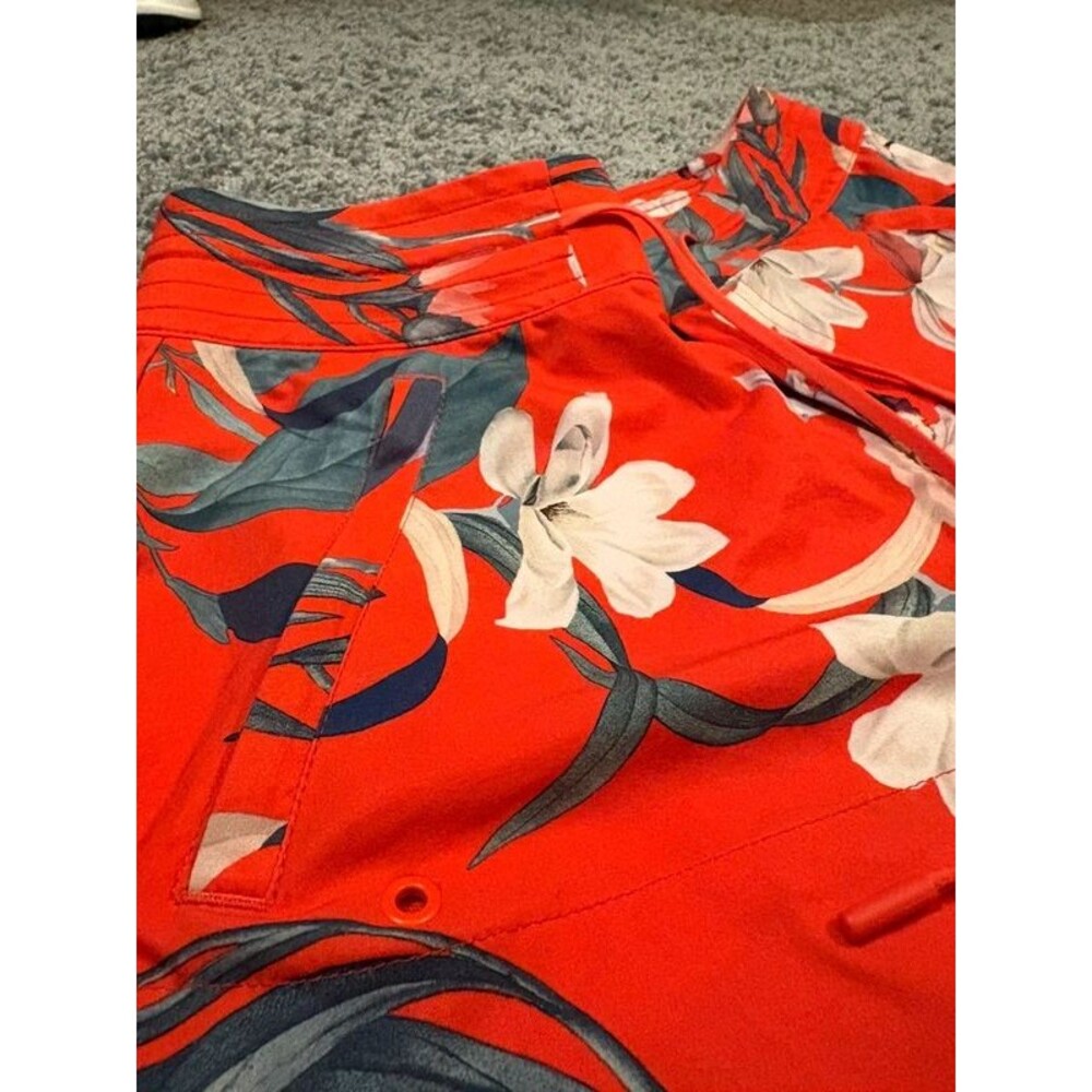 Athleta Red Floral Board Shorts / Water Shorts - Size 2 - Picture 4 of 6